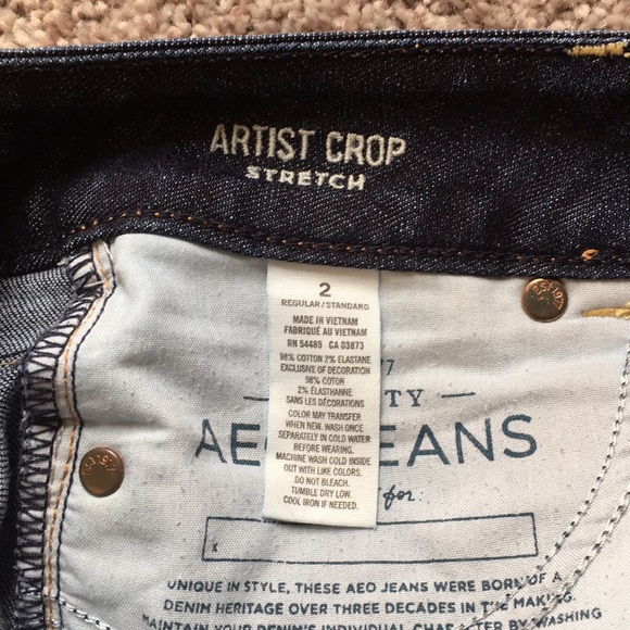 American Eagle women’s Artist Crop Jeans size 2 - Picture 4 of 4